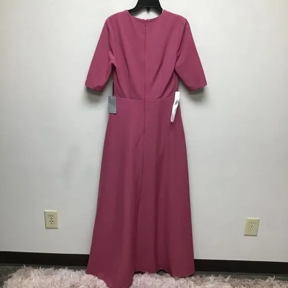 Kay Unger Womens Faith Jumpsuit Purple Skirted Surplice Neck Short